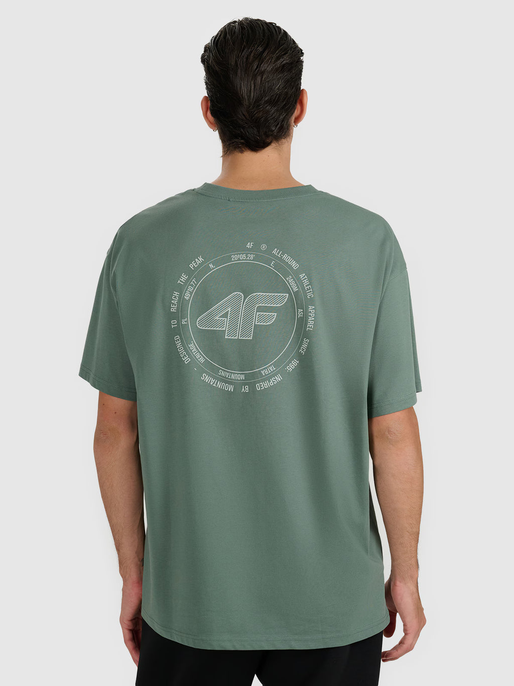 T-shirt oversize z nadrukiem męski