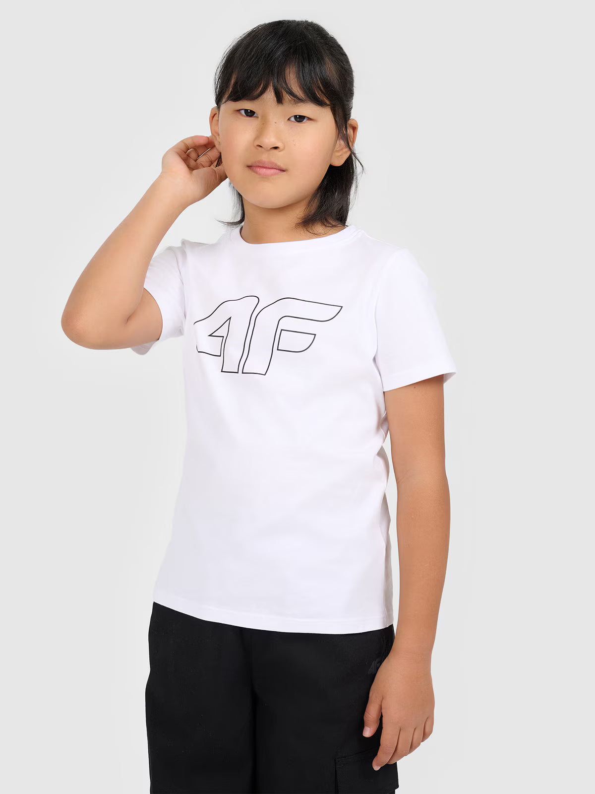 T-shirt oversize z nadrukiem dziewczęcy