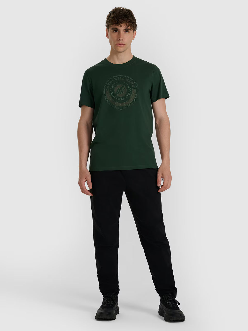 T-shirt regular z nadrukiem męski