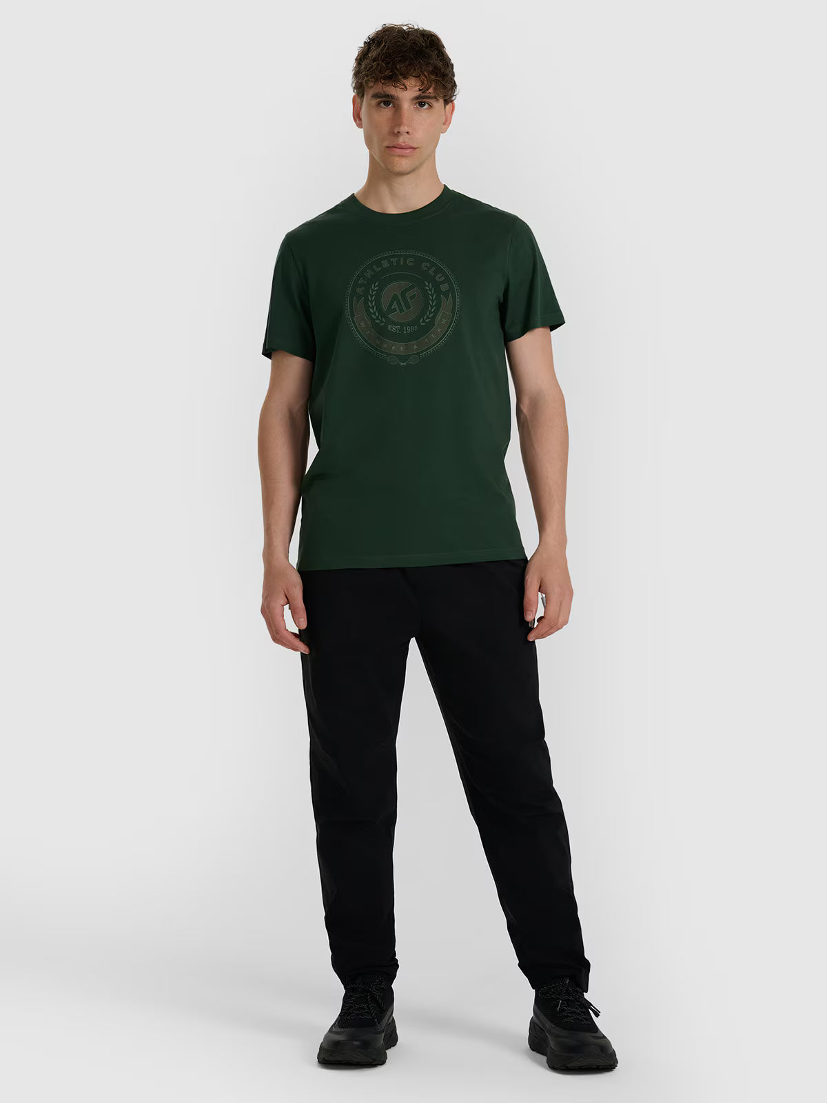 T-shirt regular z nadrukiem męski