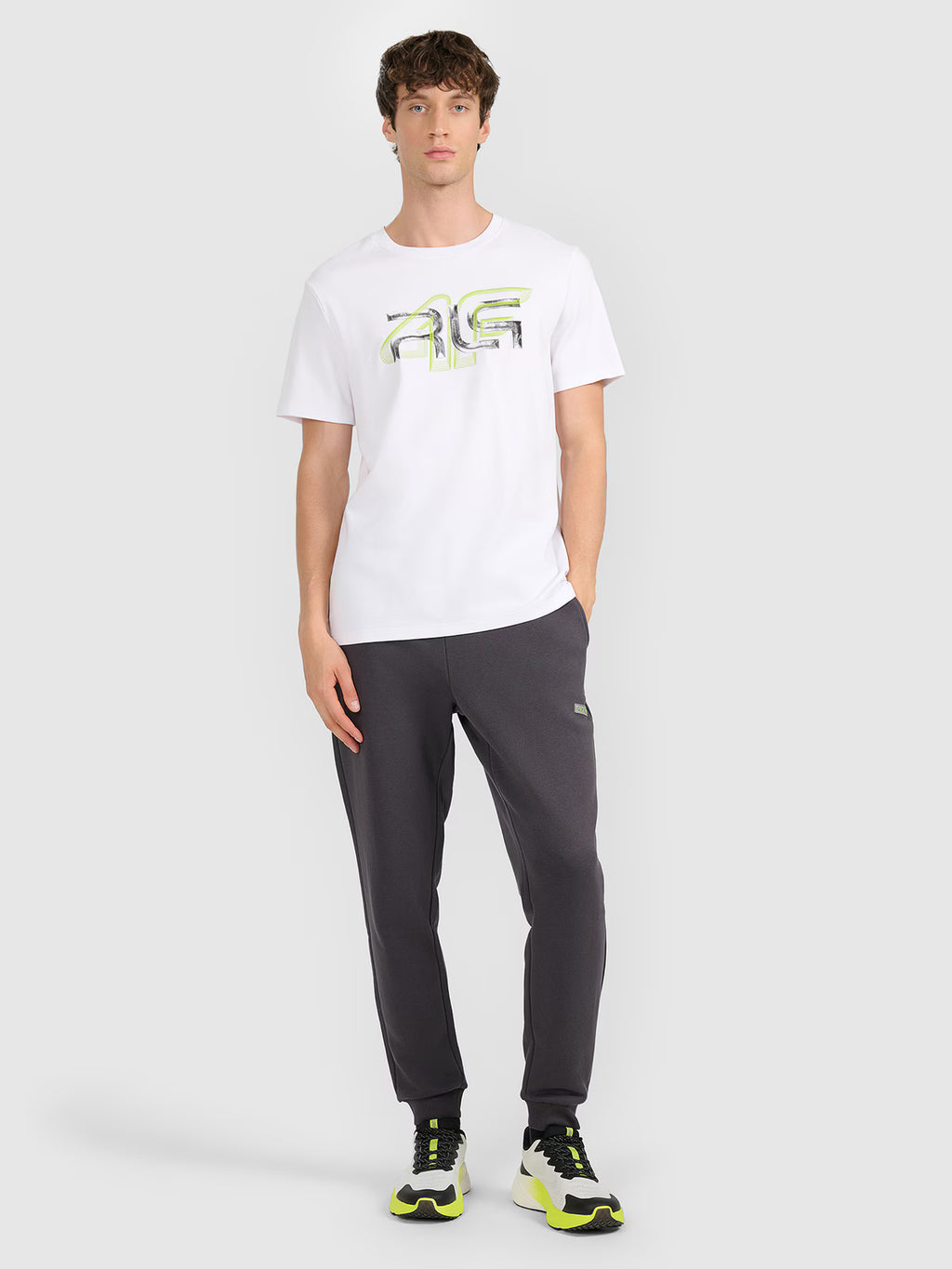 T-shirt regular z nadrukiem męski 4F x Robert Lewandowski