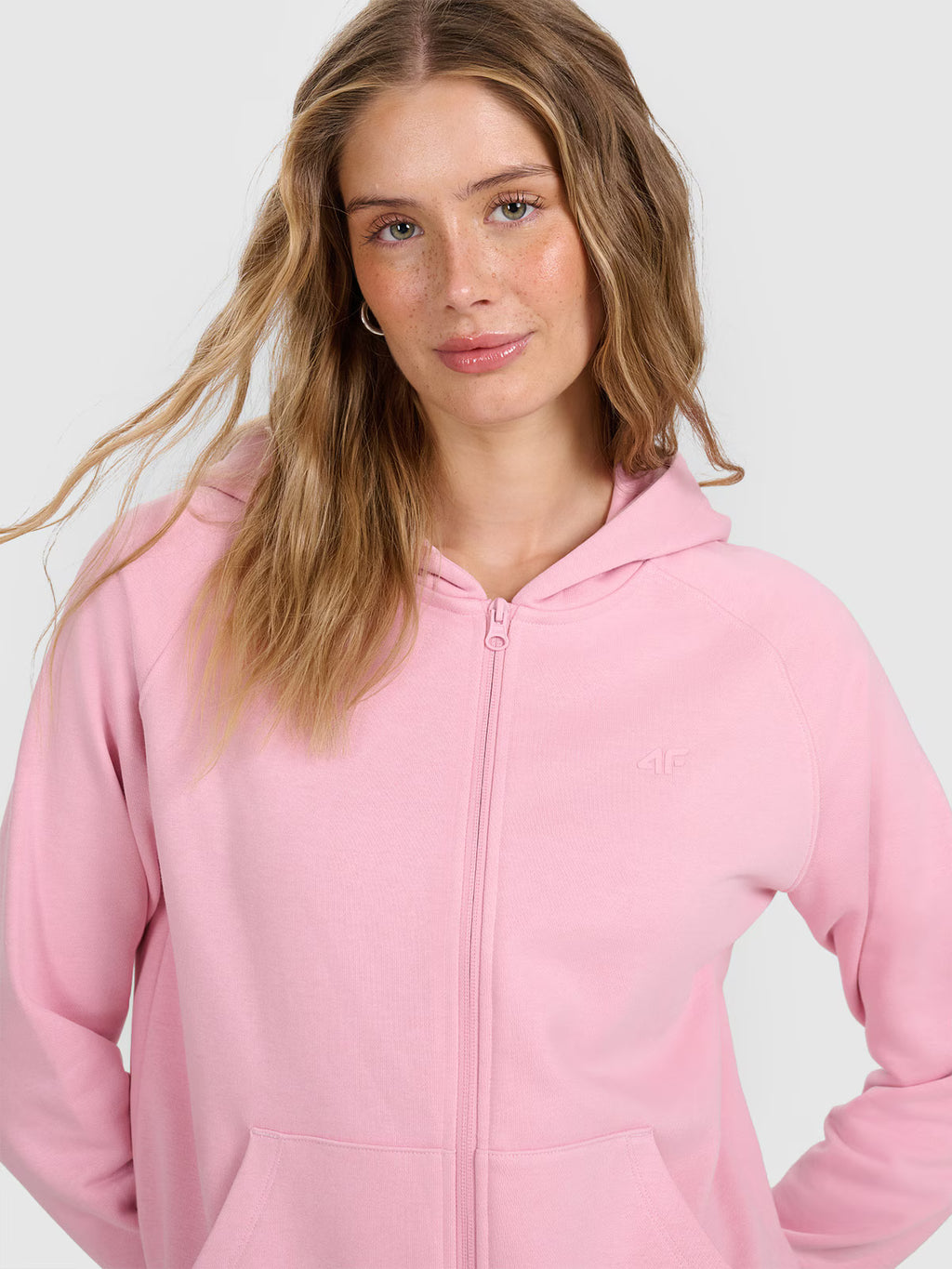 Bluza dresowa rozpinana z kapturem damska