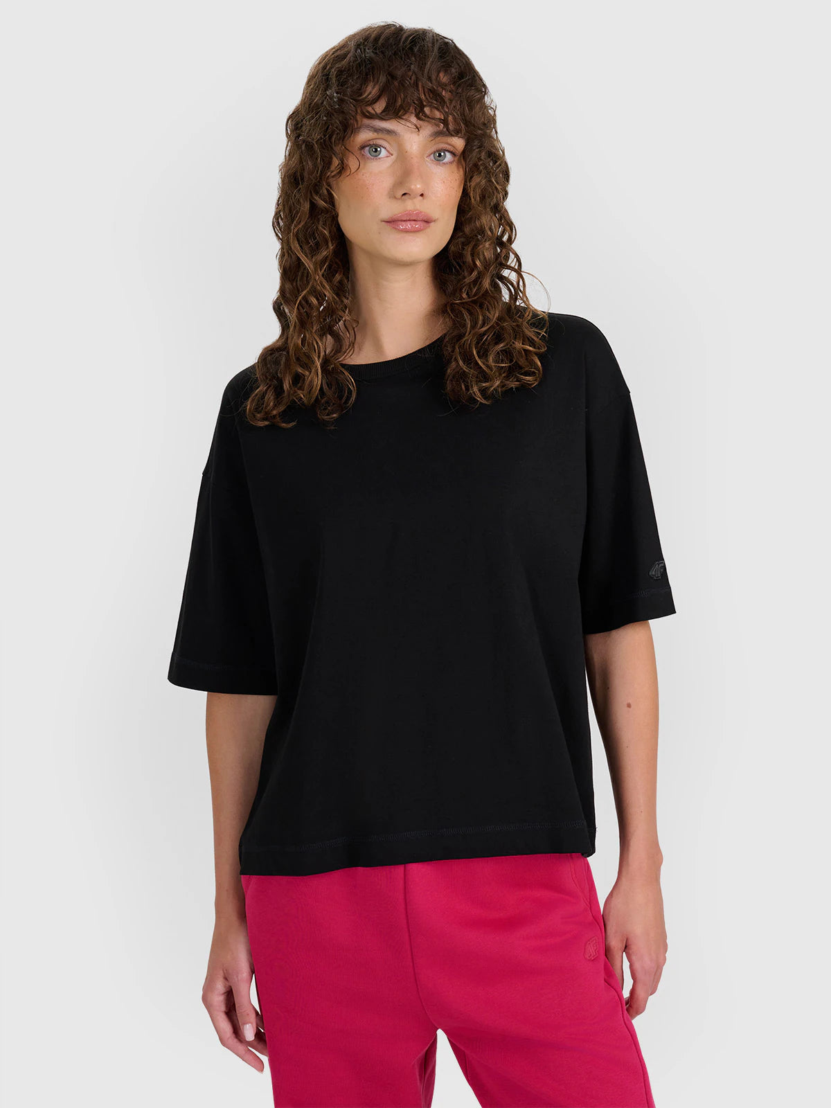 T-shirt oversize gładki damski