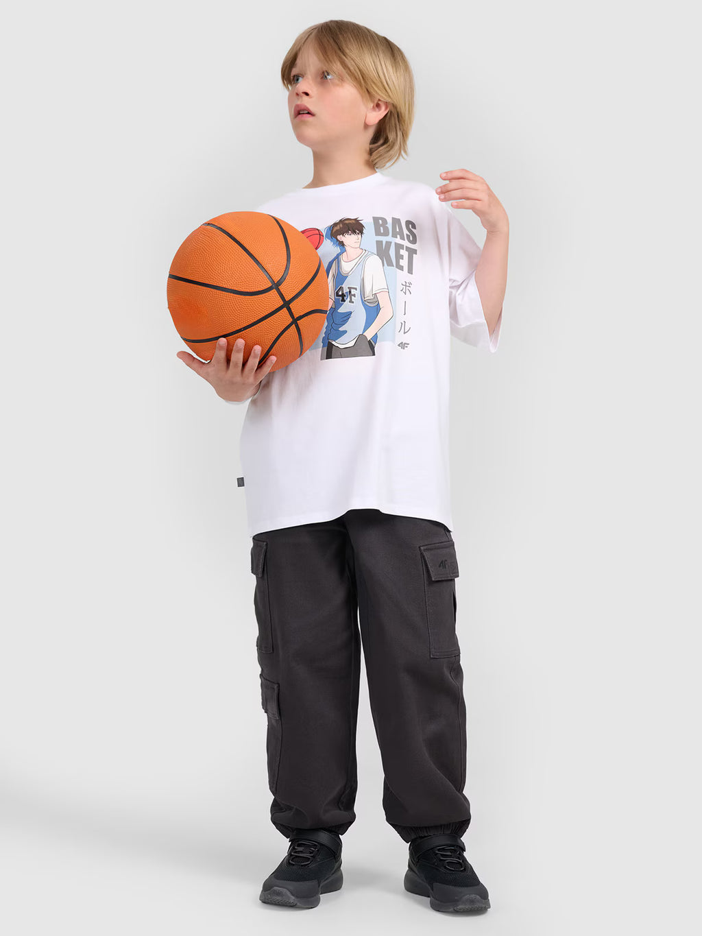 T-shirt oversize z nadrukiem chłopięcy