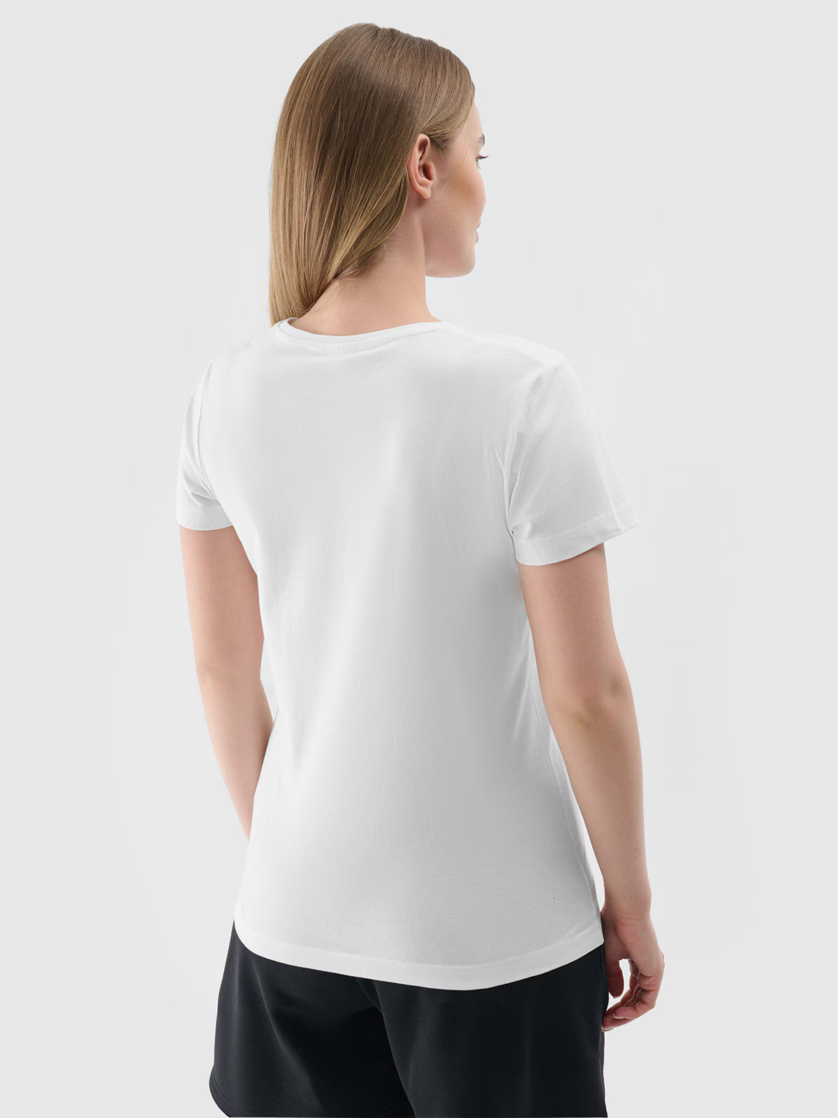 T-shirt slim z nadrukiem damski