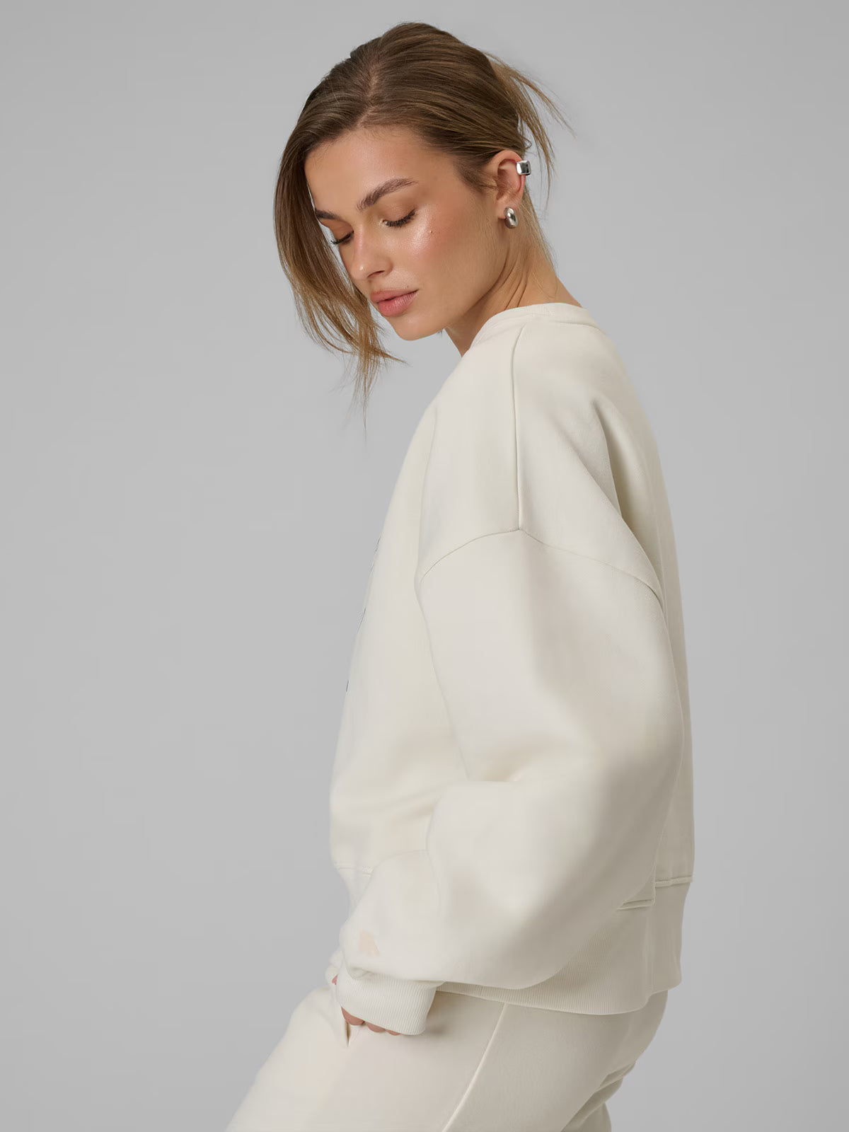 Bluza dresowa loose bez kaptura damska
