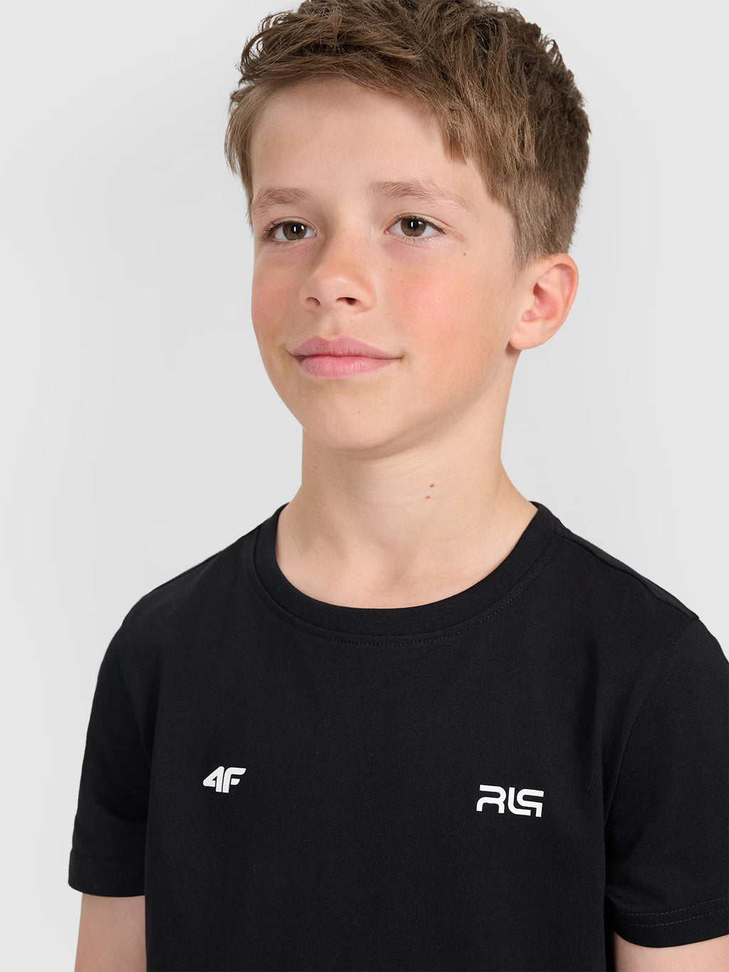T-shirt regular z nadrukiem dziecięcy 4F JUNIOR x Robert Lewandowski