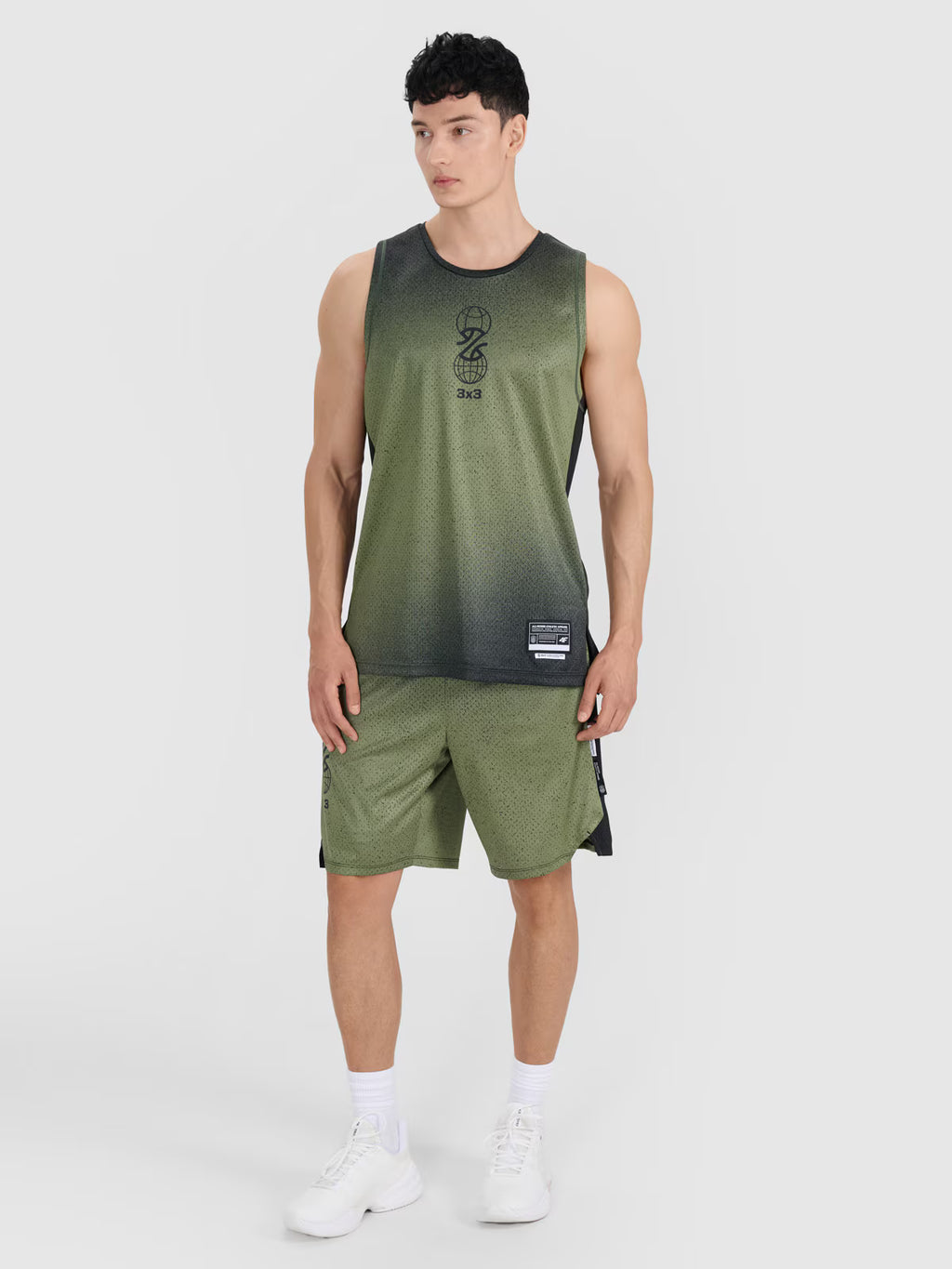 Tank top do koszykówki oversize szybkoschnący męski