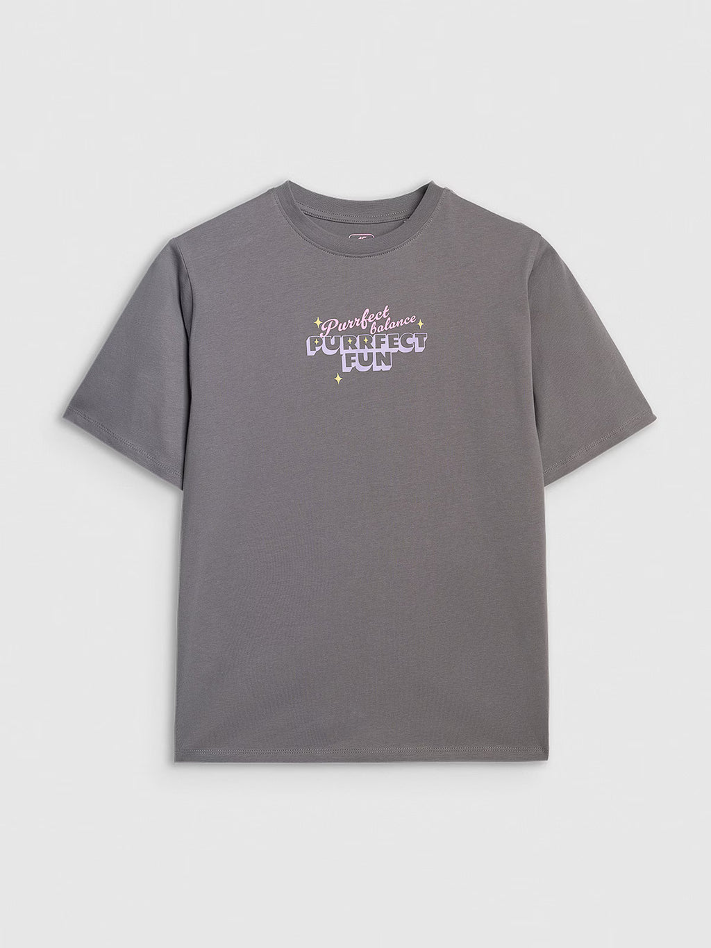 T-shirt oversize z nadrukiem dziewczęcy