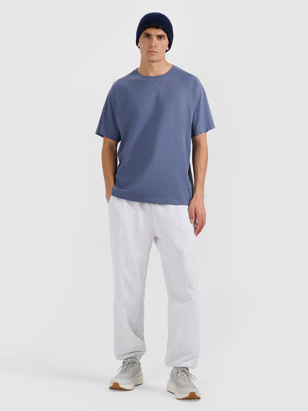 T-shirt oversize gładki męski