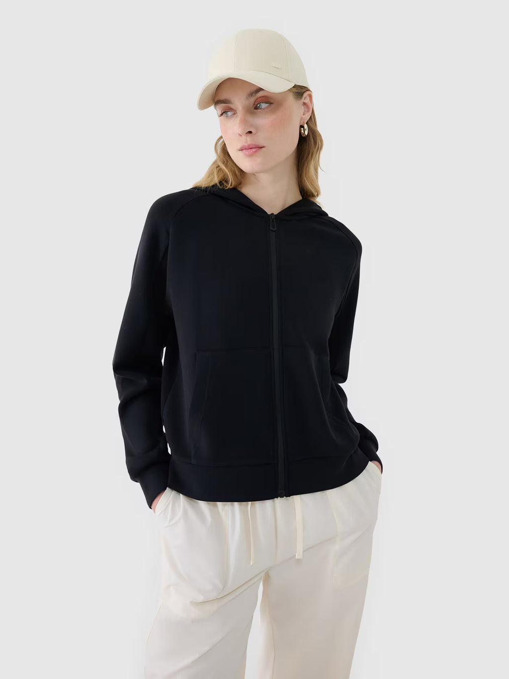 Bluza dresowa rozpinana z modalem damska