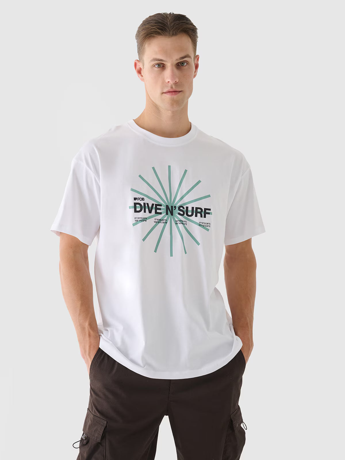 T-shirt regular z nadrukiem męski