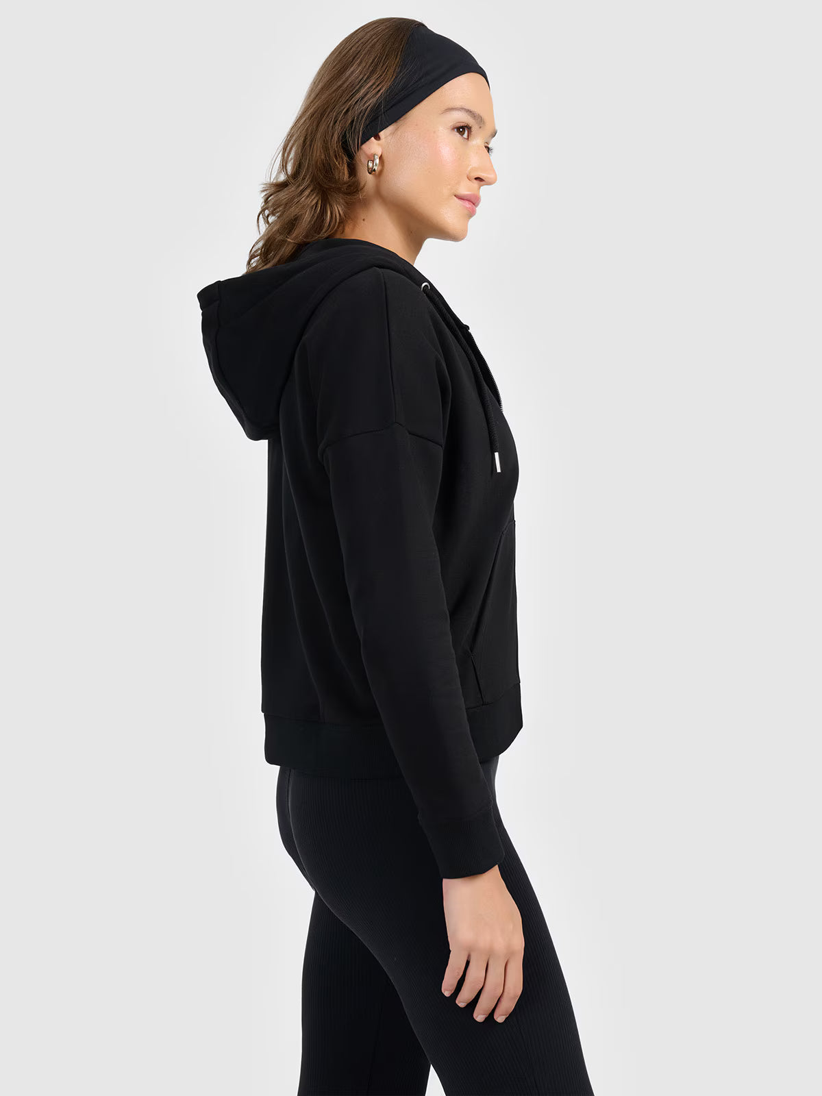 Bluza dresowa rozpinana z kapturem damska