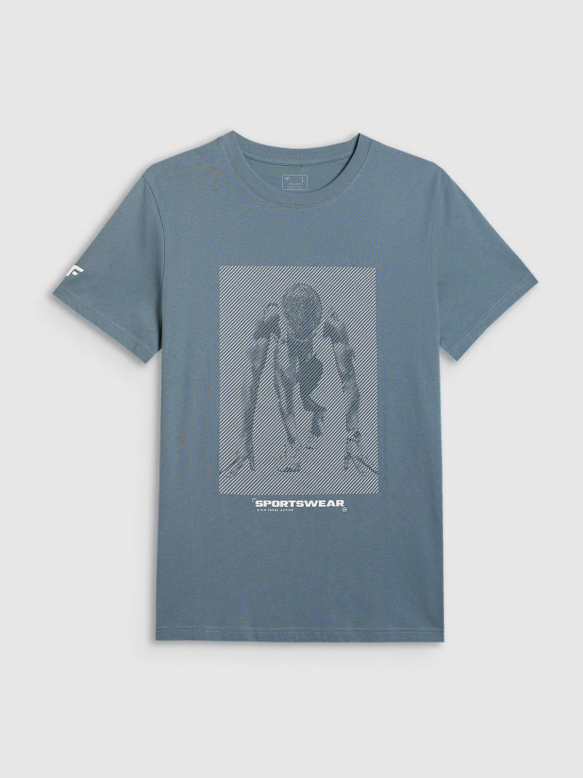 T-shirt regular z nadrukiem męski