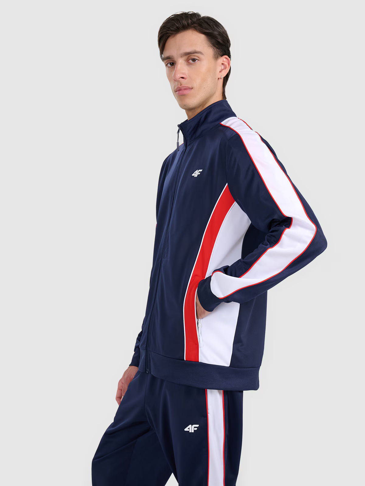 Bluza dresowa rozpinana bez kaptura męska