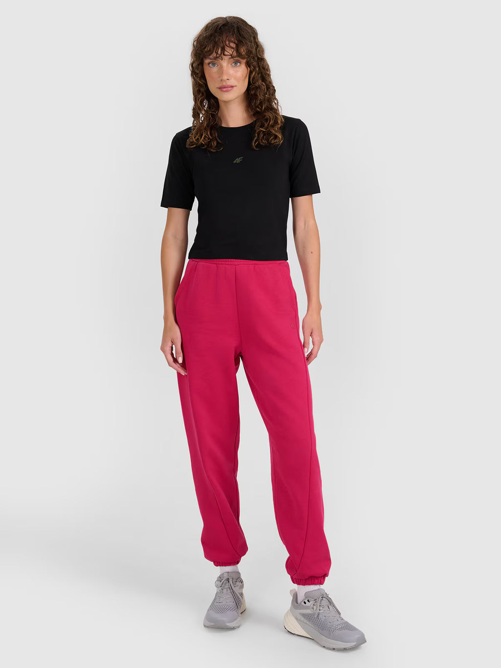 Crop-top slim gładki damski