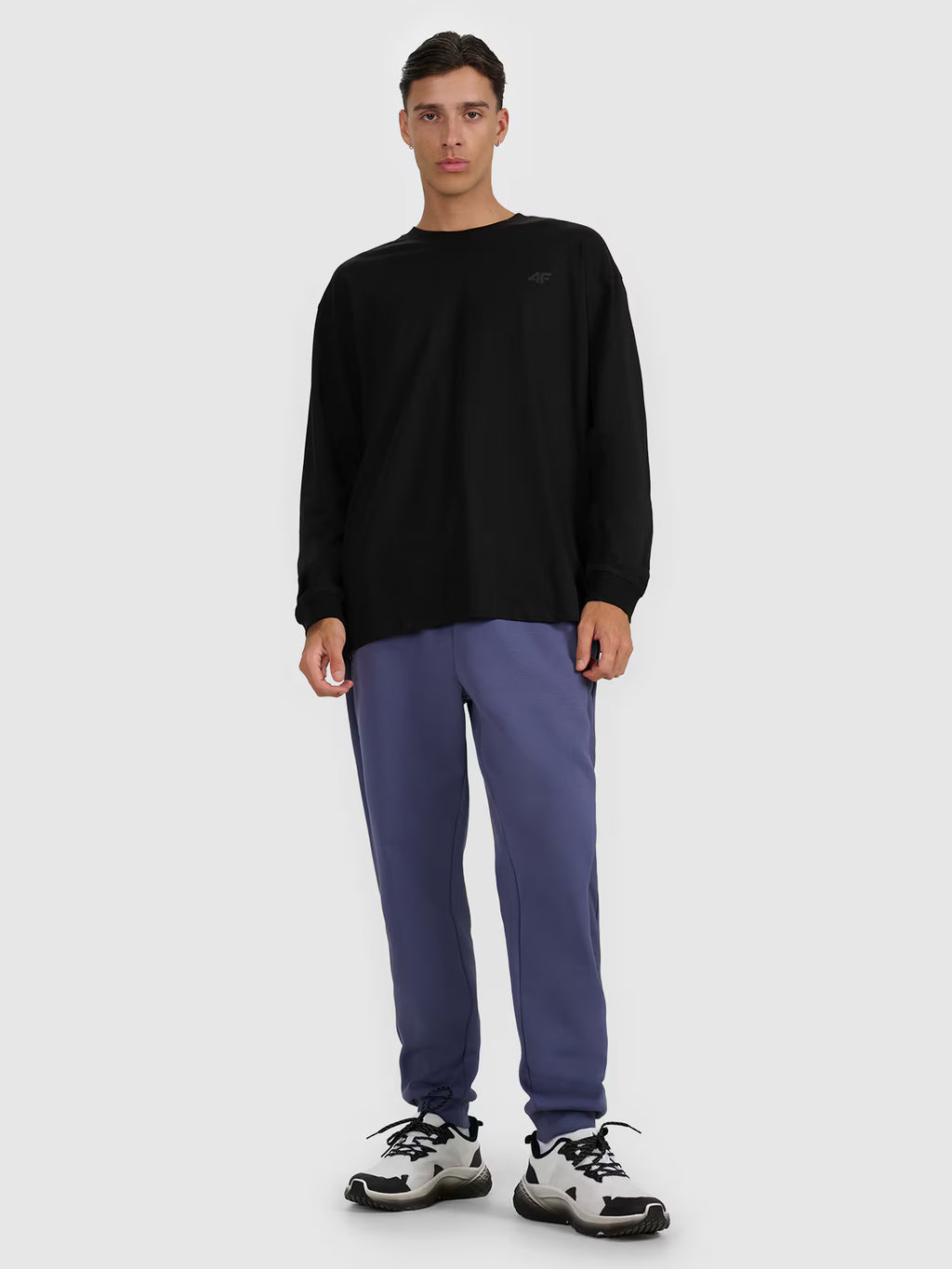Longsleeve oversize z nadrukiem męski