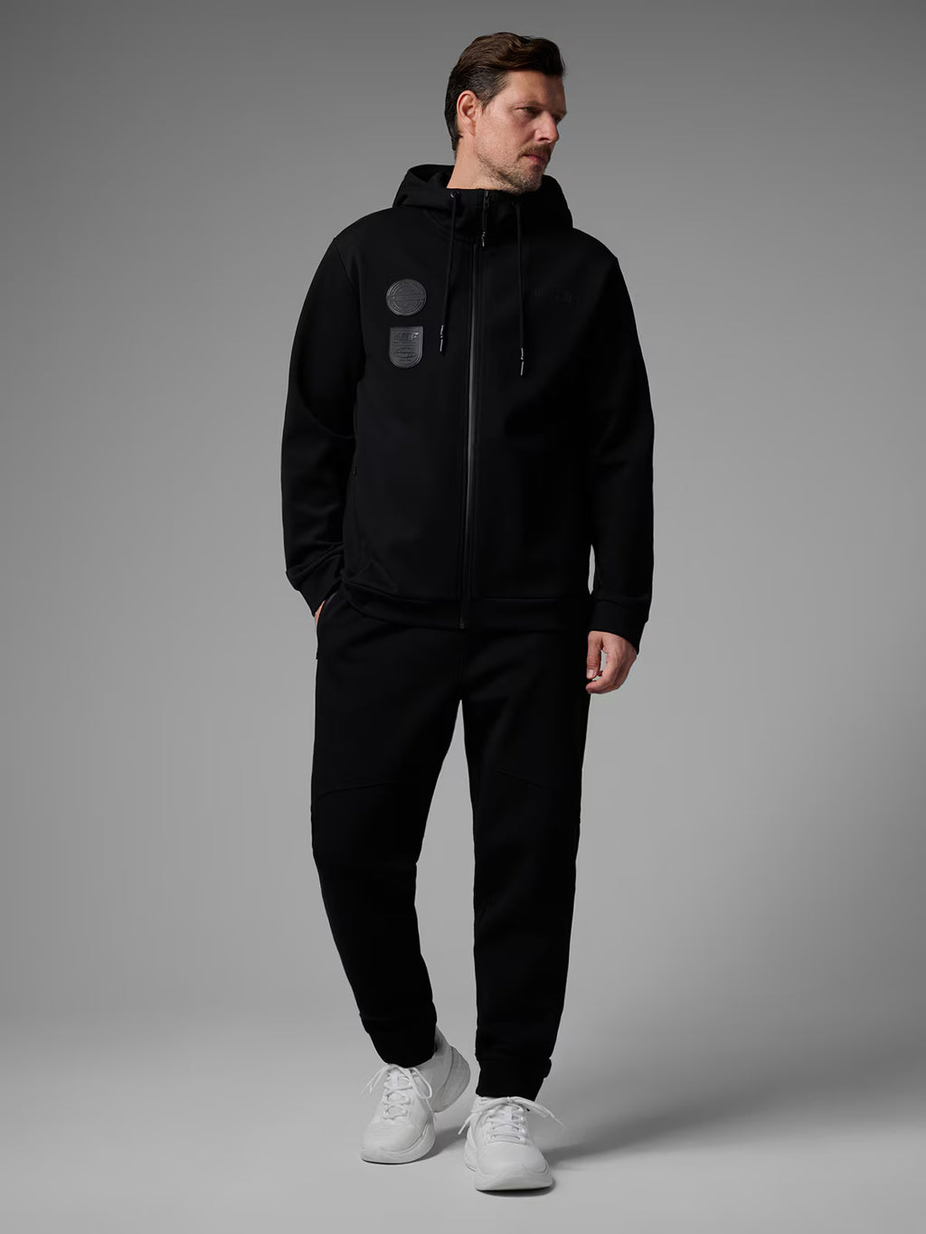 Bluza dresowa regular z kapturem męska 4F x Robert Lewandowski