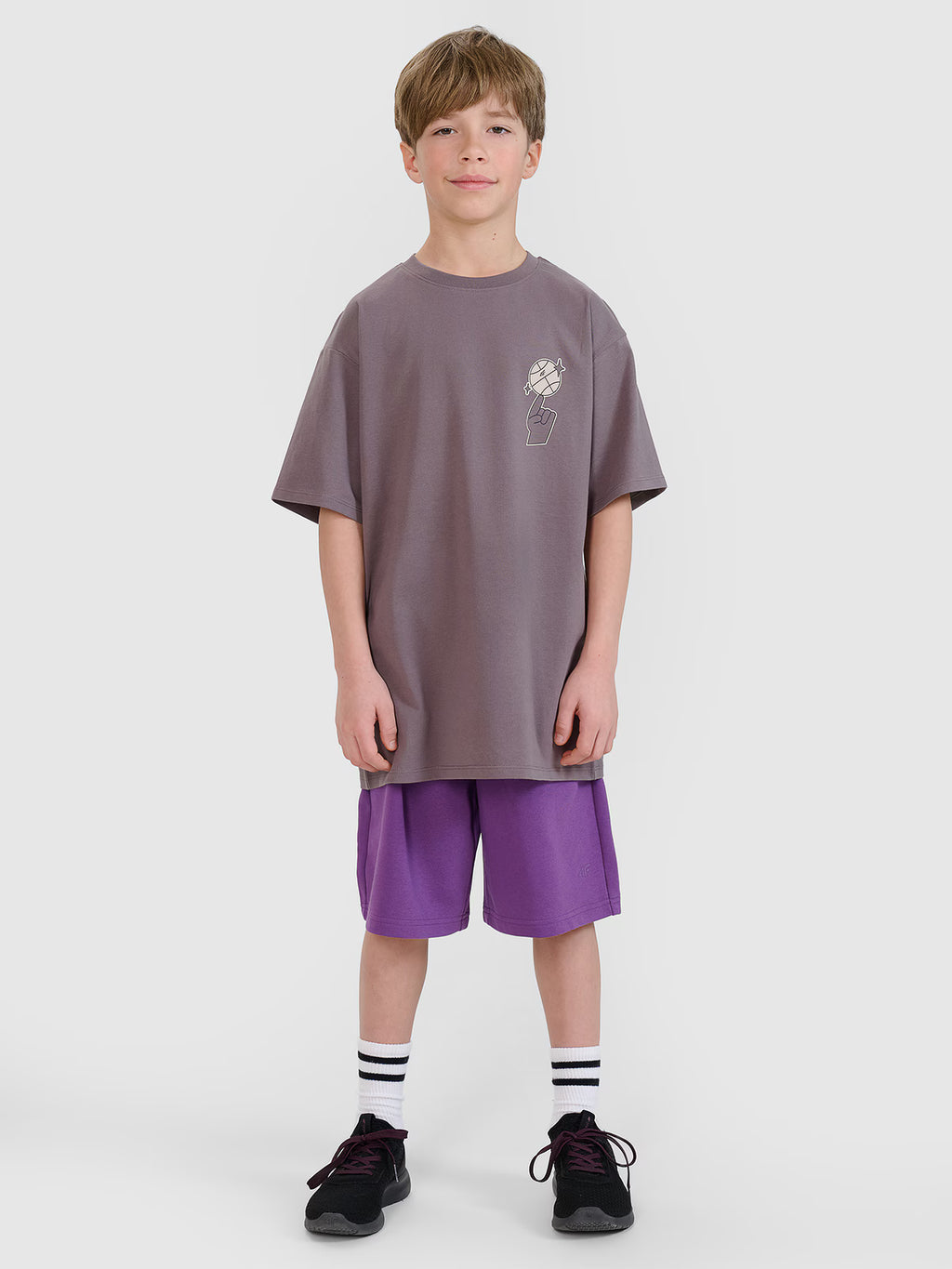 T-shirt oversize z nadrukiem chłopięcy