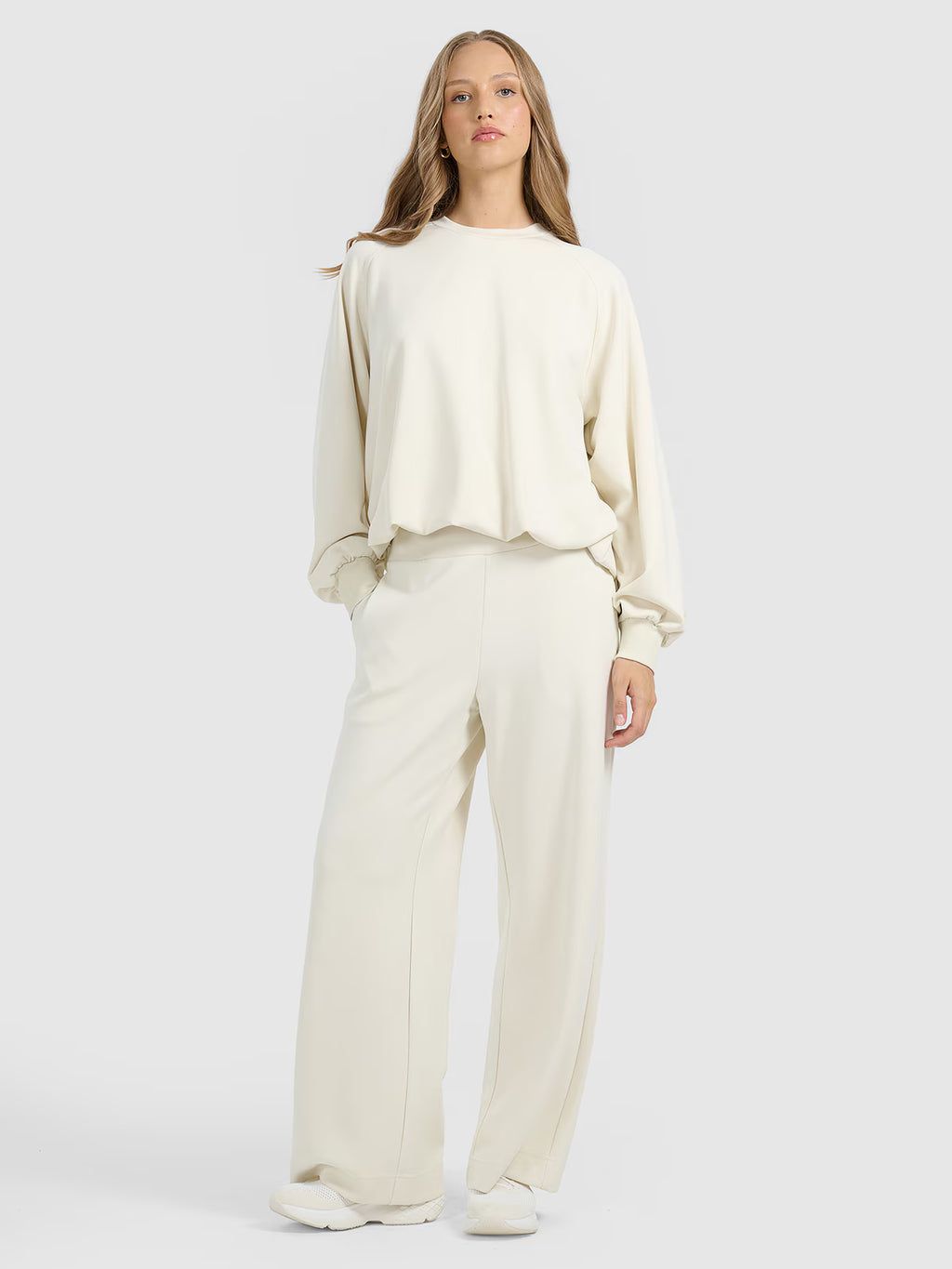 Bluza dresowa nierozpinana z modalem damska