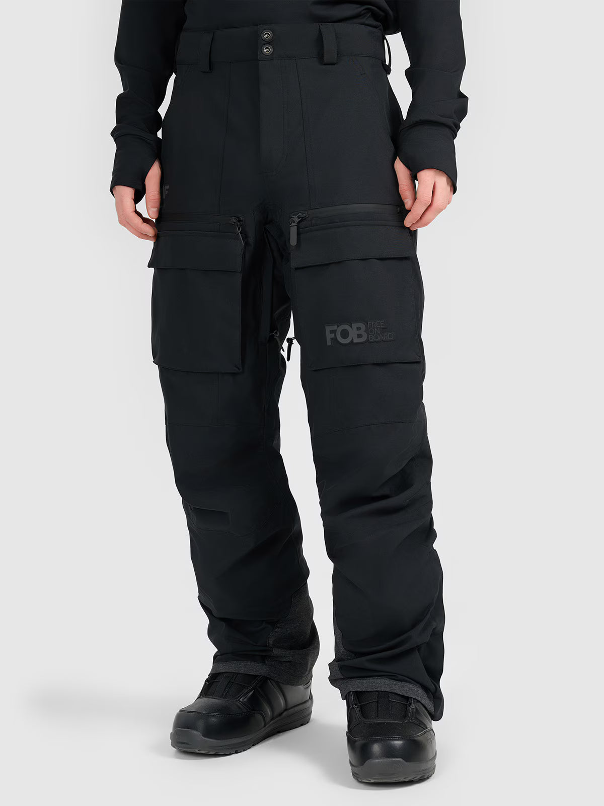 Spodnie snowboardowe membrana 15000 męskie - czarno