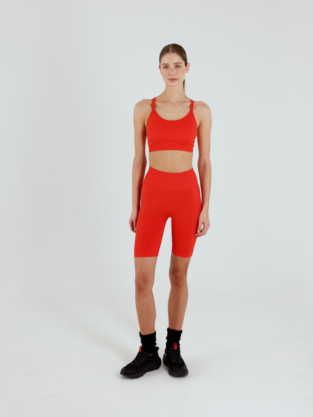 Legginsy kolarki bezszwowe treningowe damskie