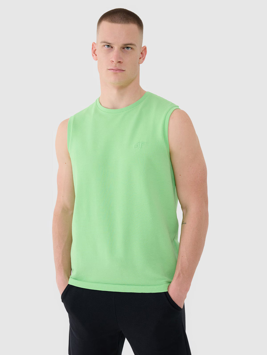 Tank top regular gładki męski