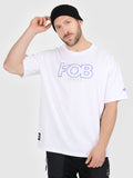 T-shirt loose z nadrukiem męski