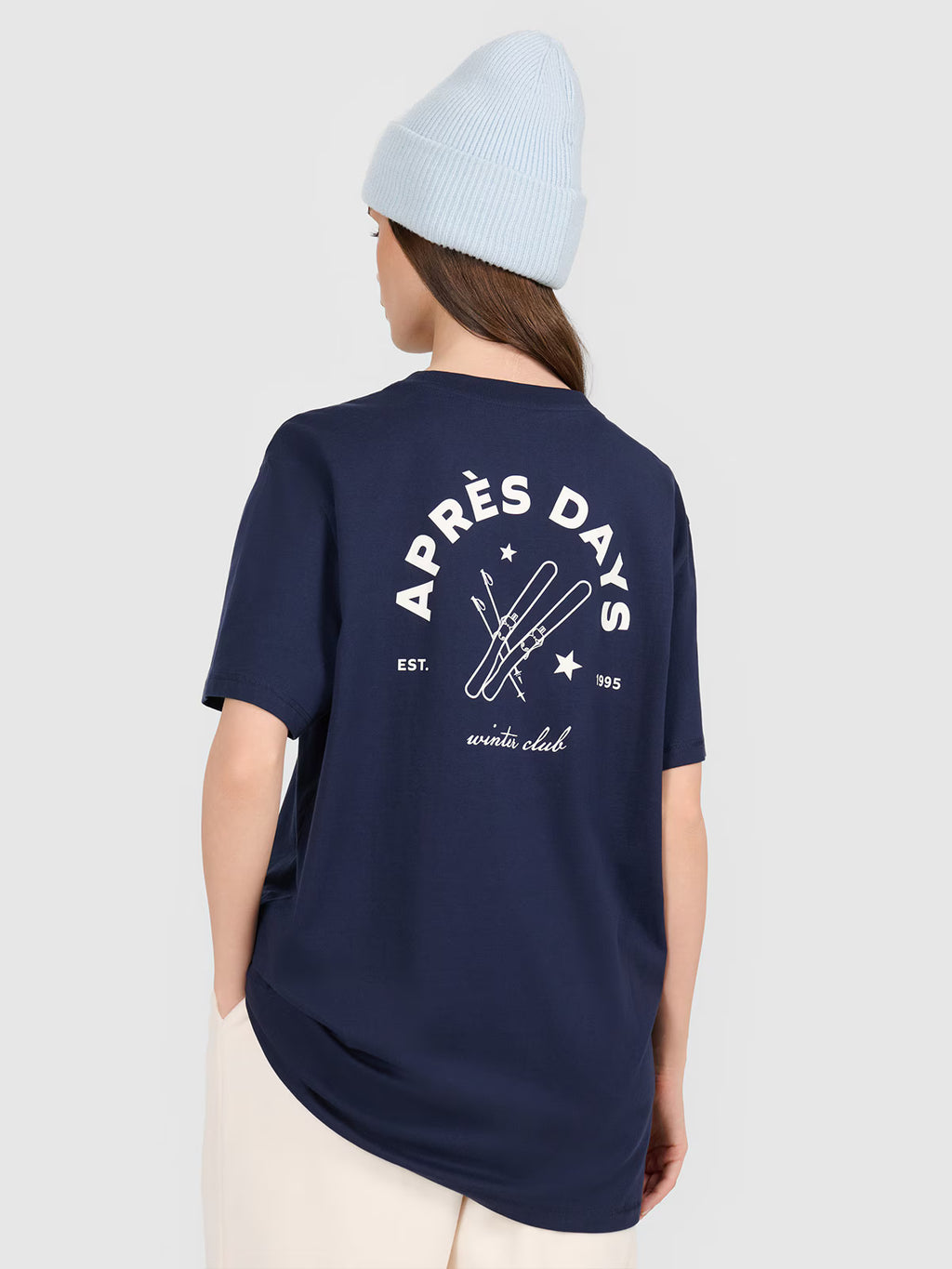 T-shirt oversize z nadrukiem damski
