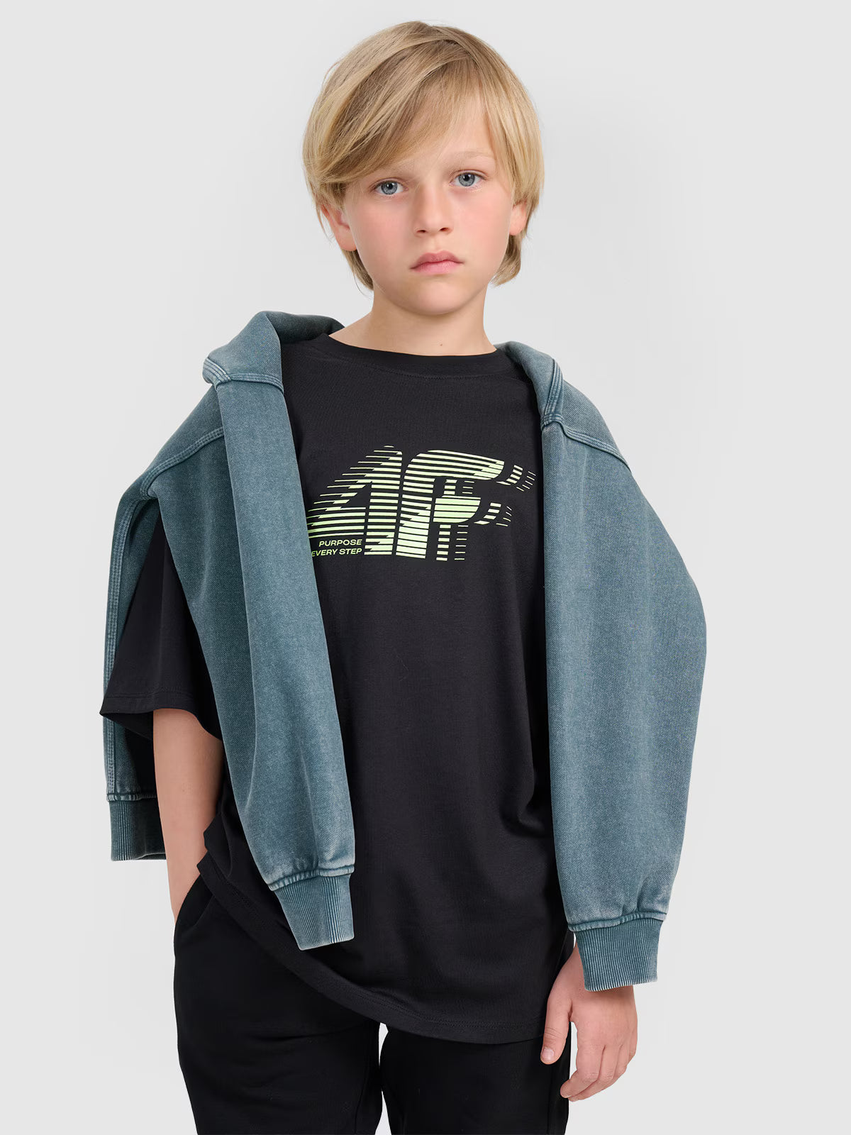 T-shirt oversize z nadrukiem chłopięcy