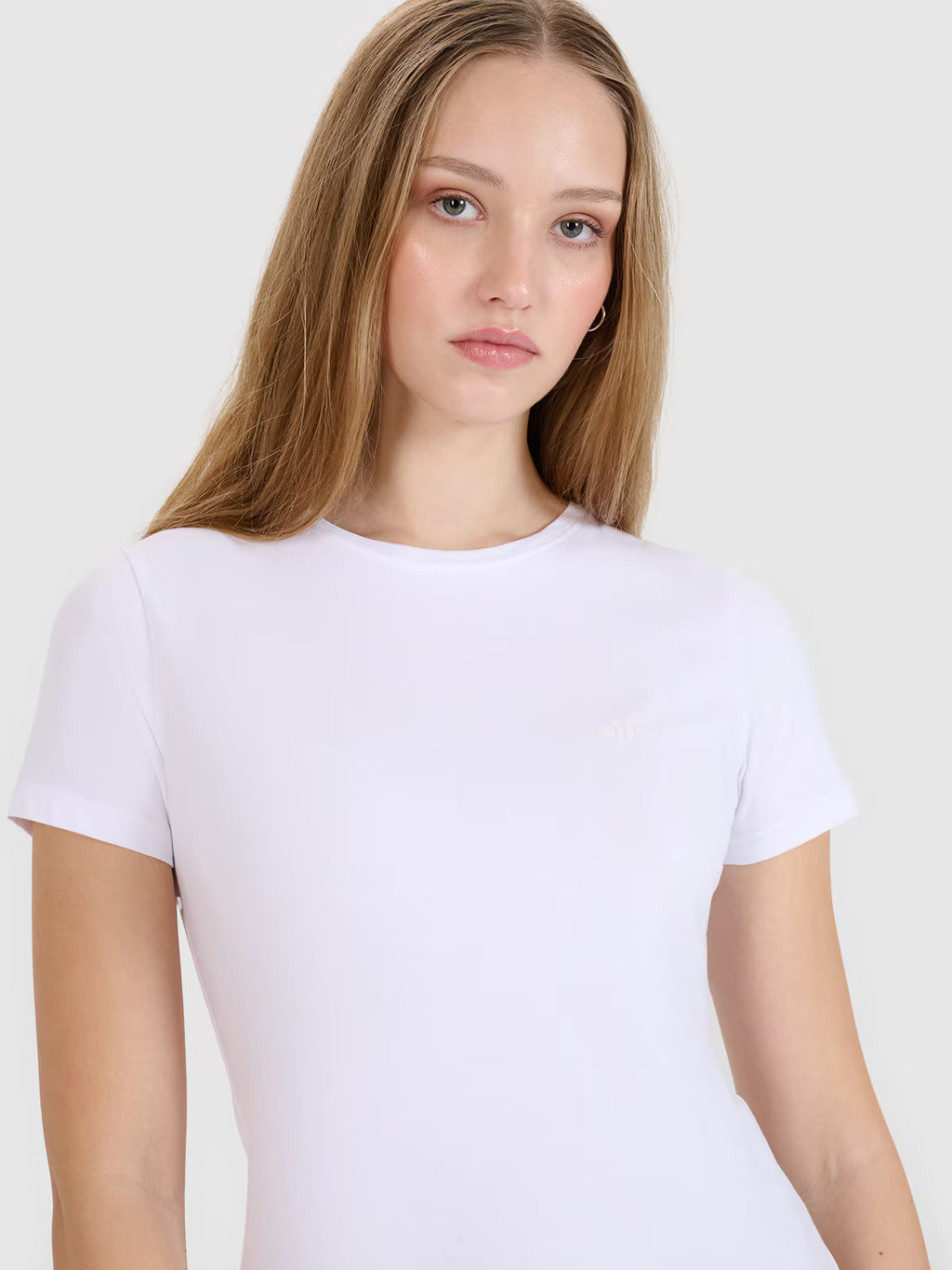 T-shirt slim gładki damski (2-pack)