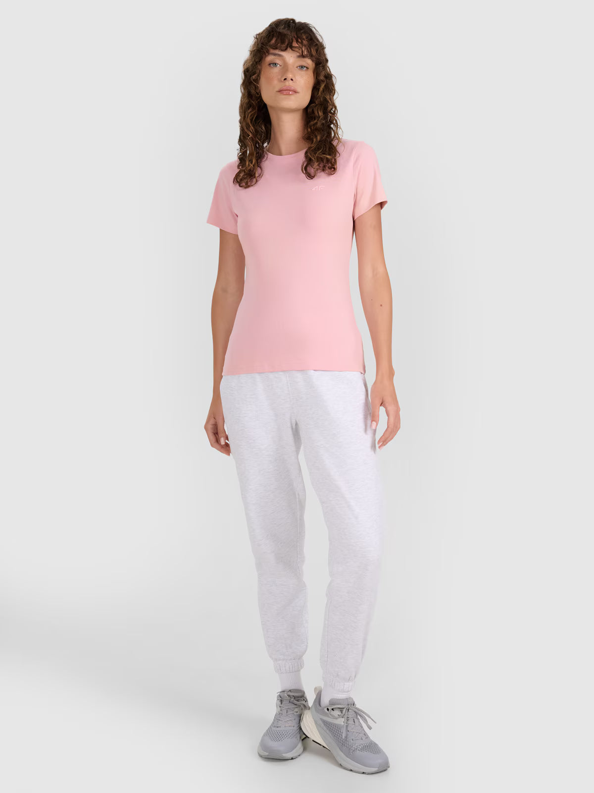 T-shirt slim gładki damski