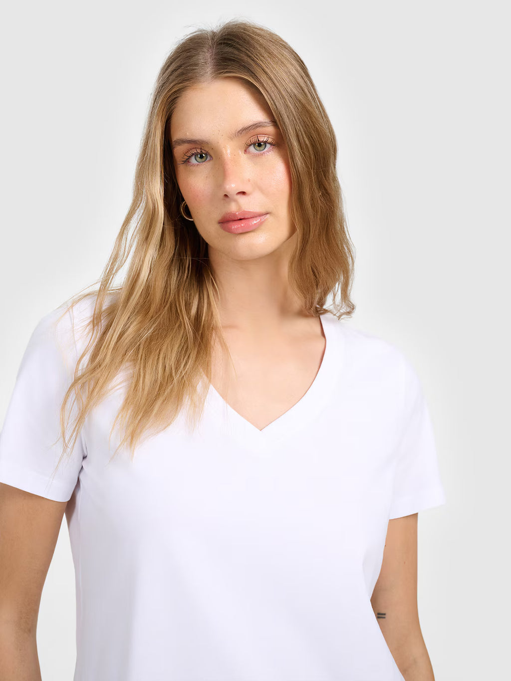 T-shirt regular gładki damski