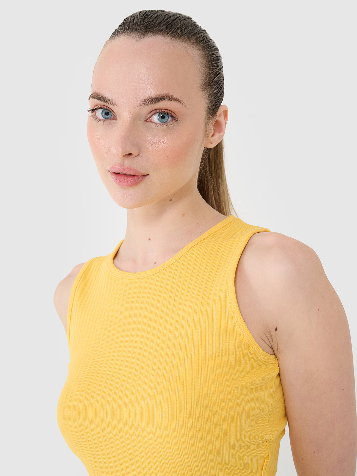 Crop top dzianinowy damski