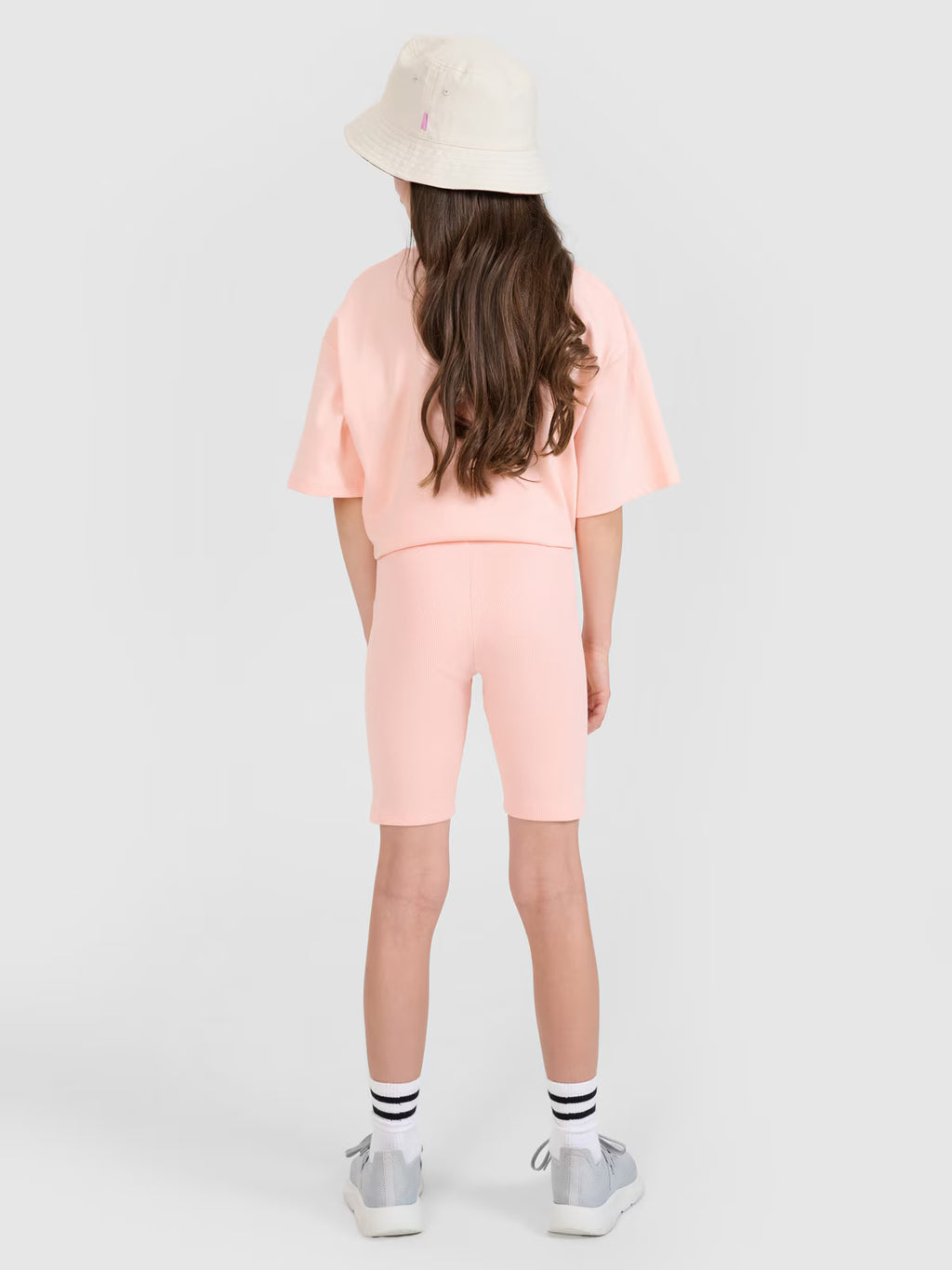 Legginsy kolarki z prążkowanej dzianiny dziewczęce