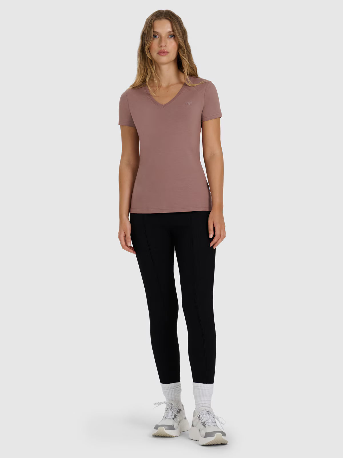 T-shirt slim gładki damski