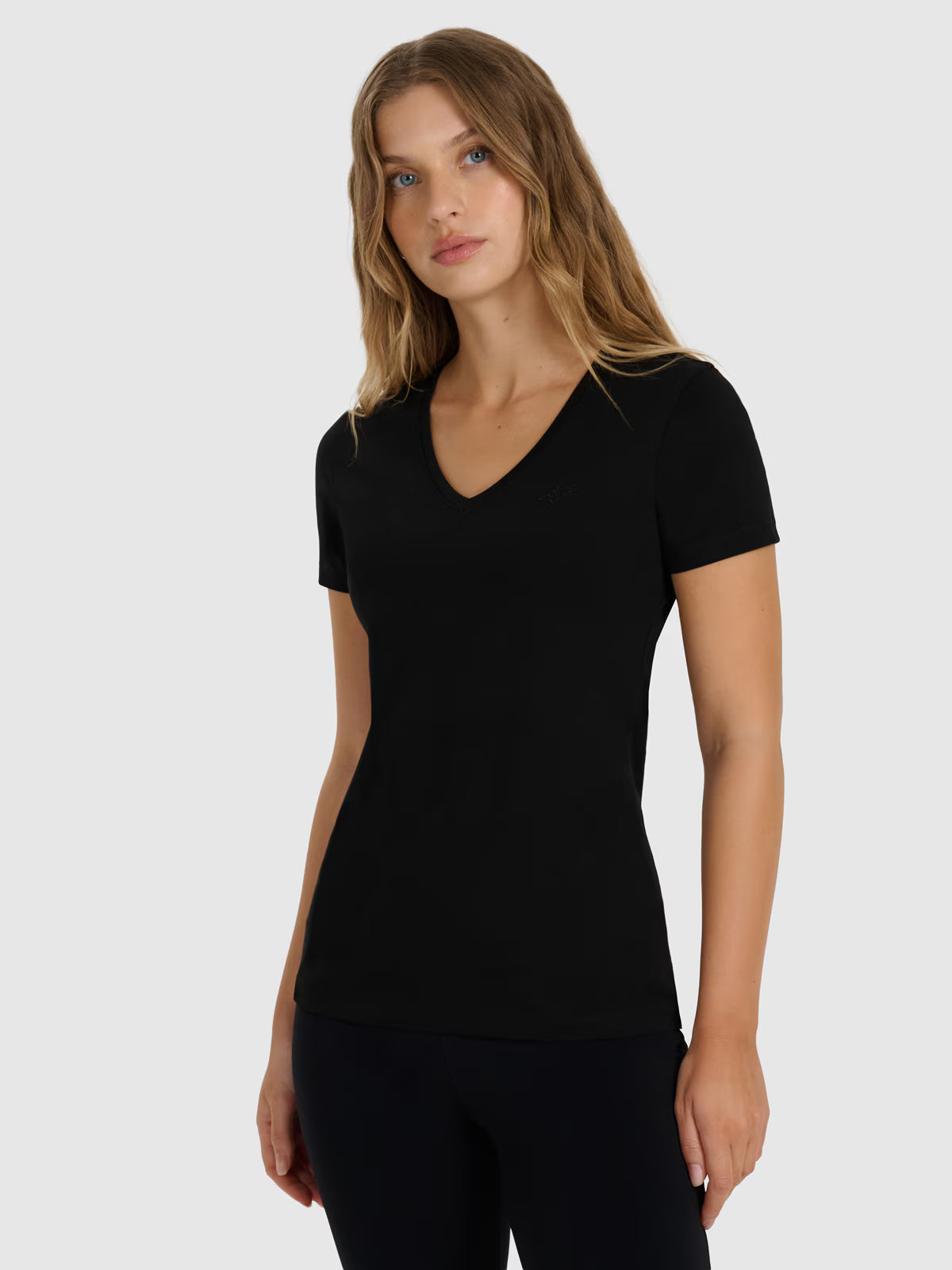 T-shirt slim gładki damski