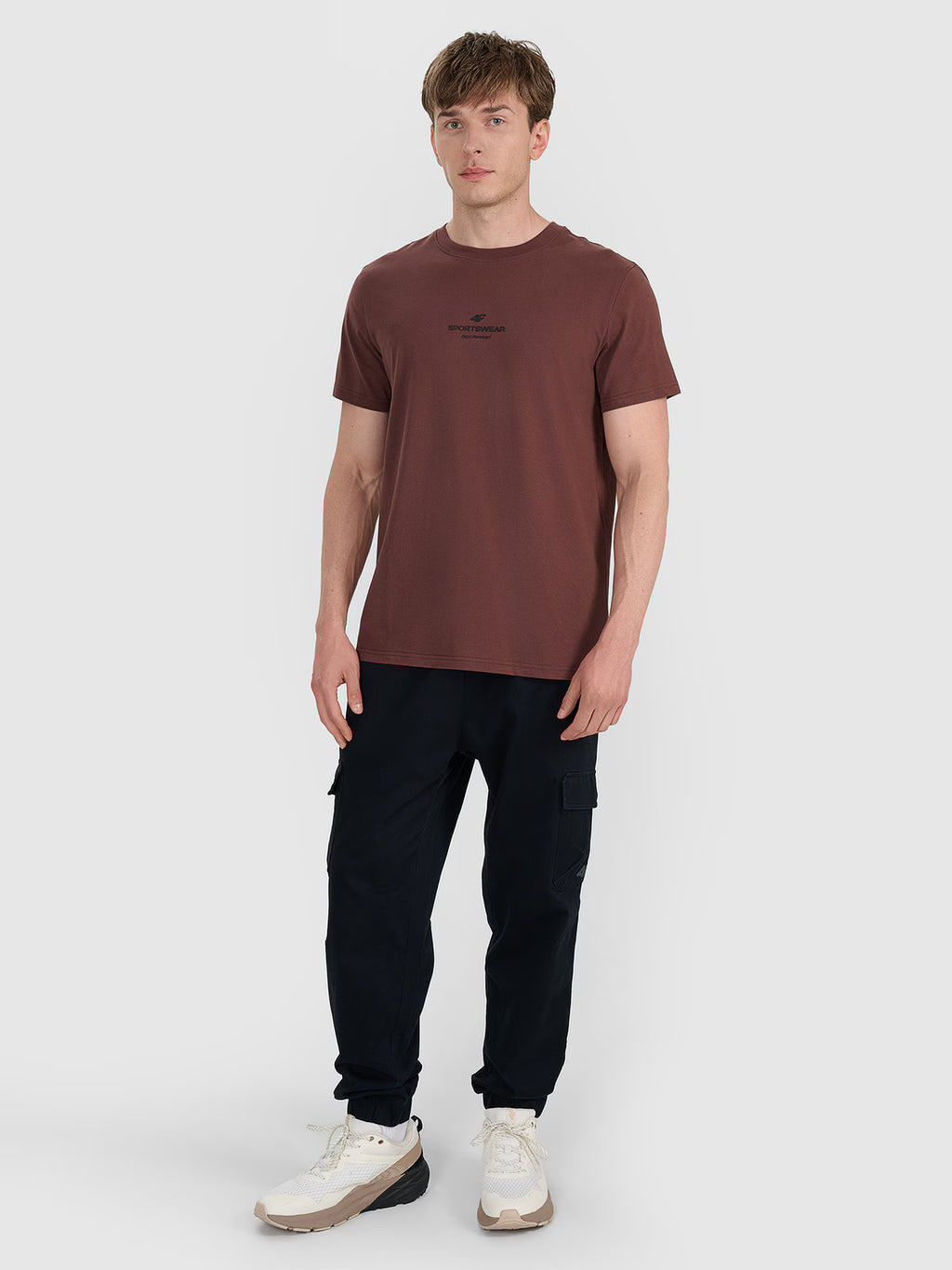 T-shirt regular z nadrukiem męski
