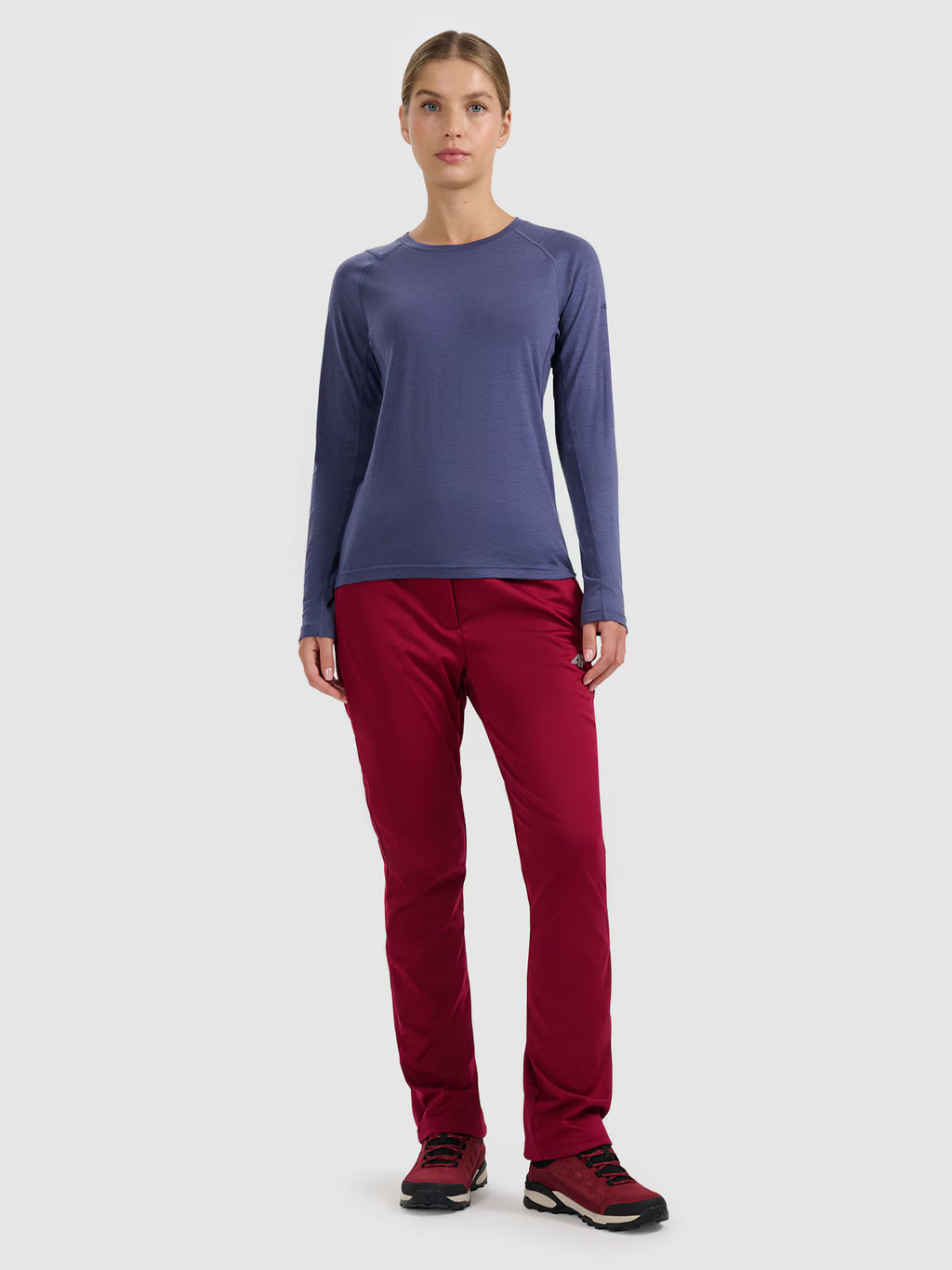 Longsleeve trekkingowy szybkoschnący z wełną merino damski