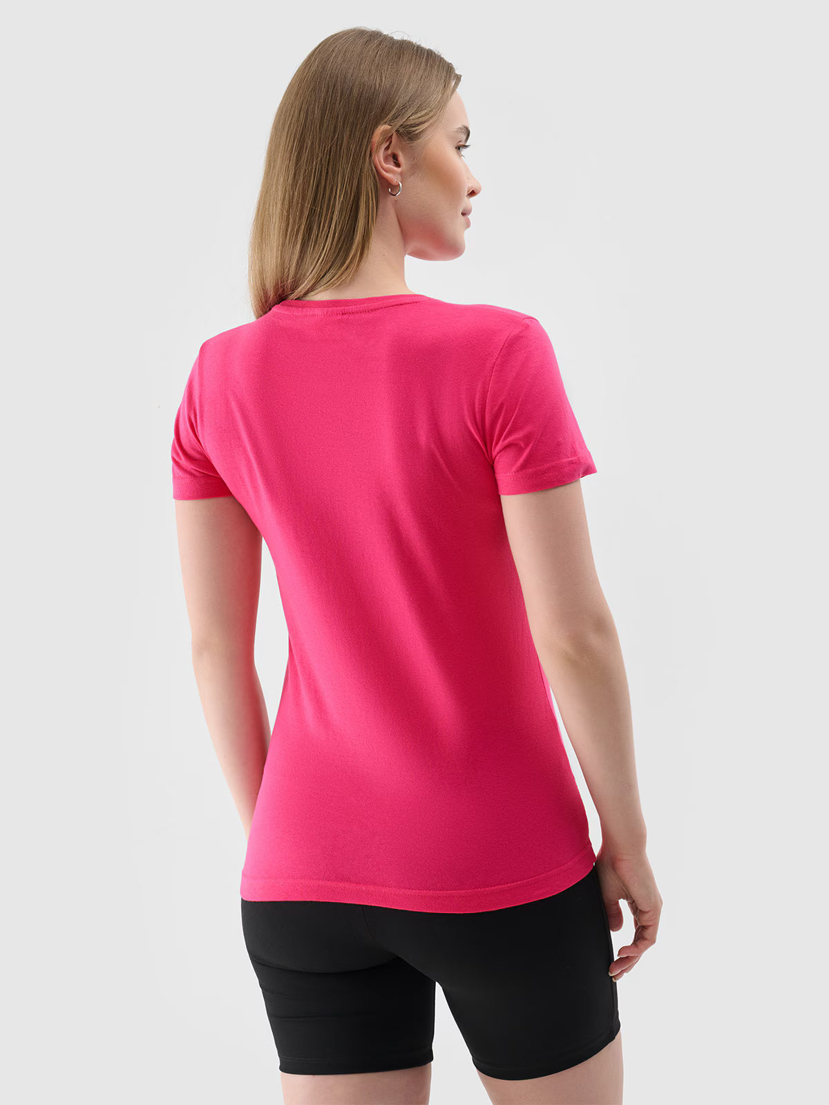 T-shirt slim z nadrukiem damski