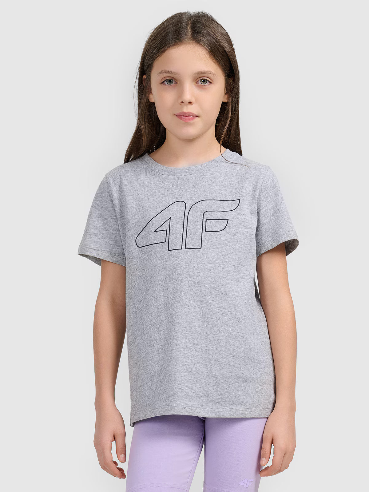 T-shirt oversize z nadrukiem dziewczęcy