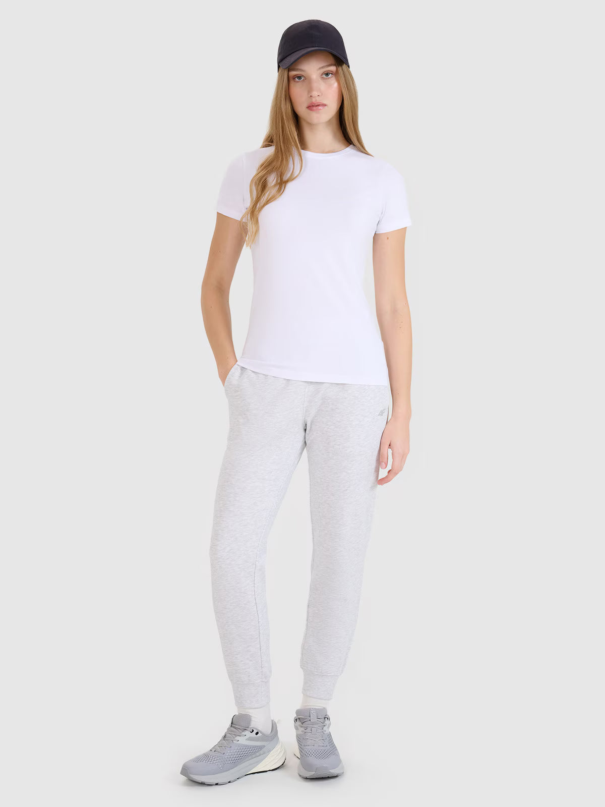 T-shirt slim gładki damski (2-pack)