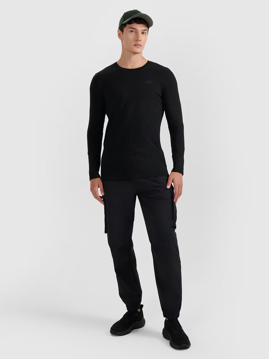 Longsleeve slim gładki męski