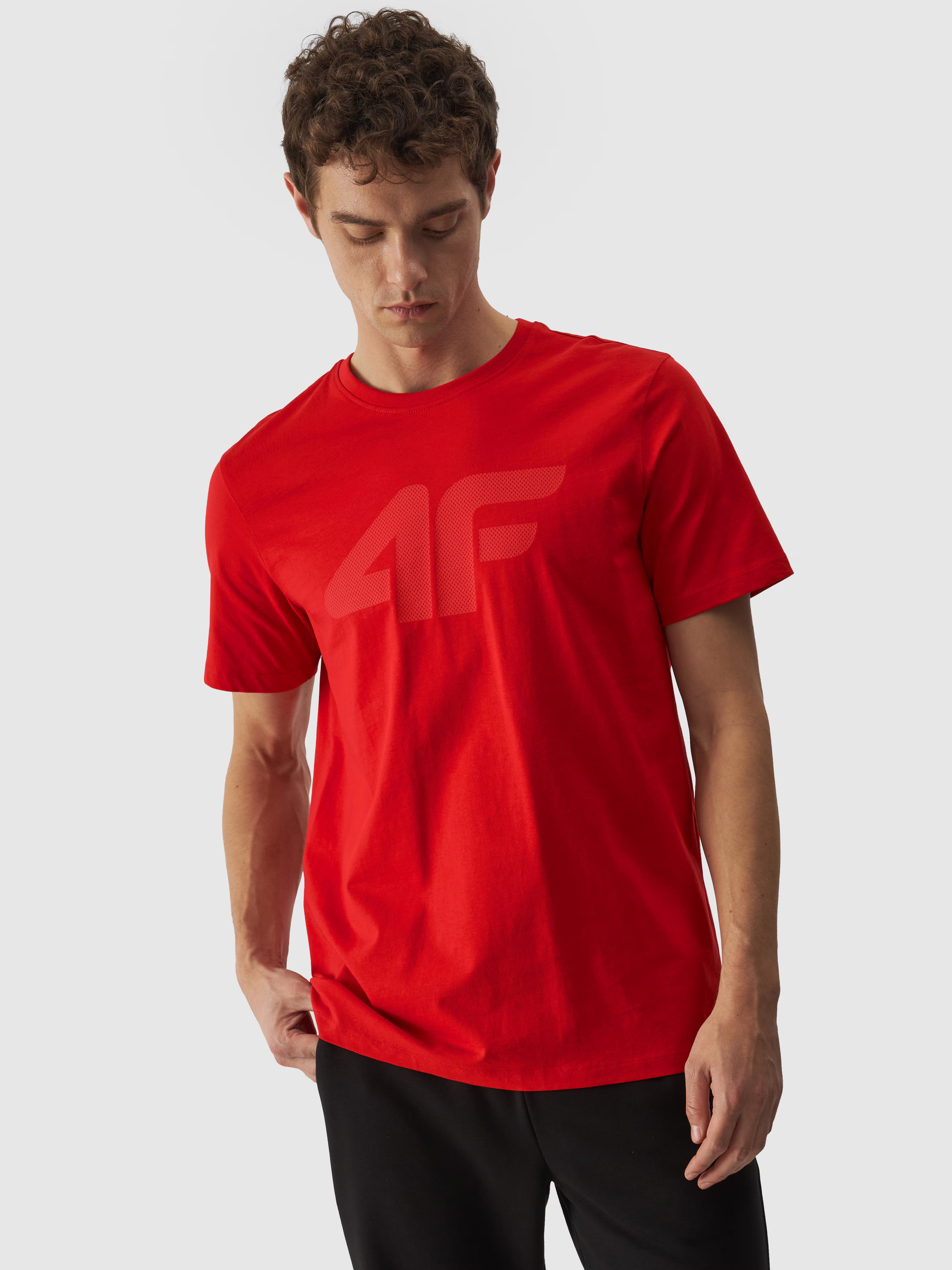 T-shirt regular z nadrukiem męski