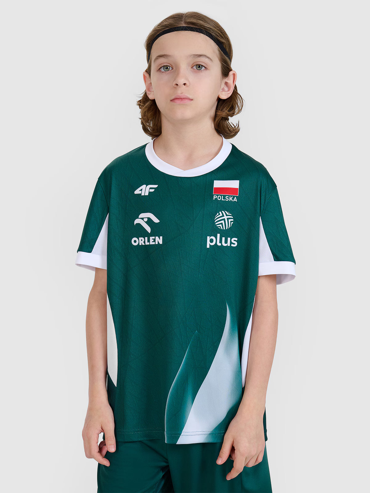 Koszulka meczowa replika z możliwością personalizacji dziecięca 4F x Polska Siatkówka