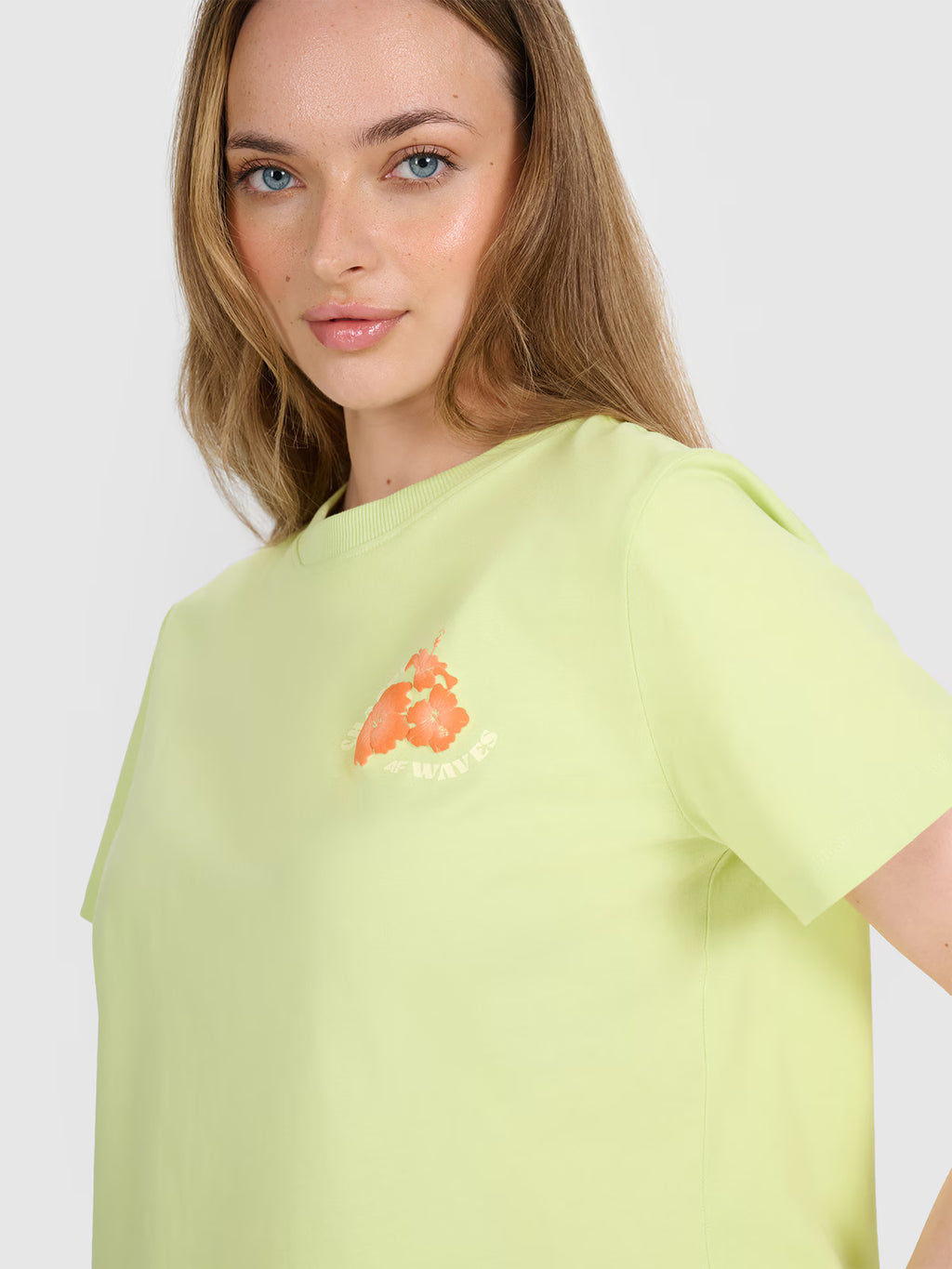 T-shirt oversize z nadrukiem damski