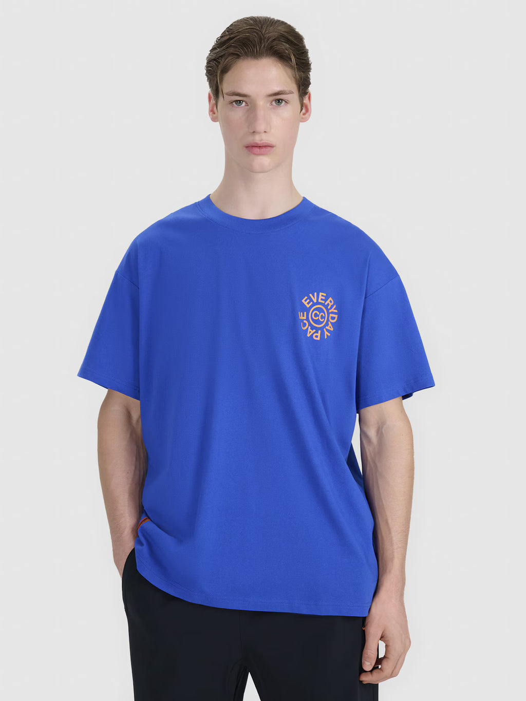 T-shirt oversize z nadrukiem męski