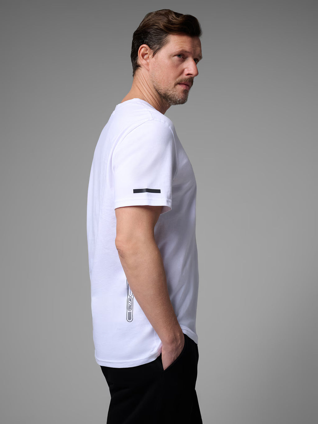 T-shirt regular z nadrukiem męski 4F x Robert Lewandowski