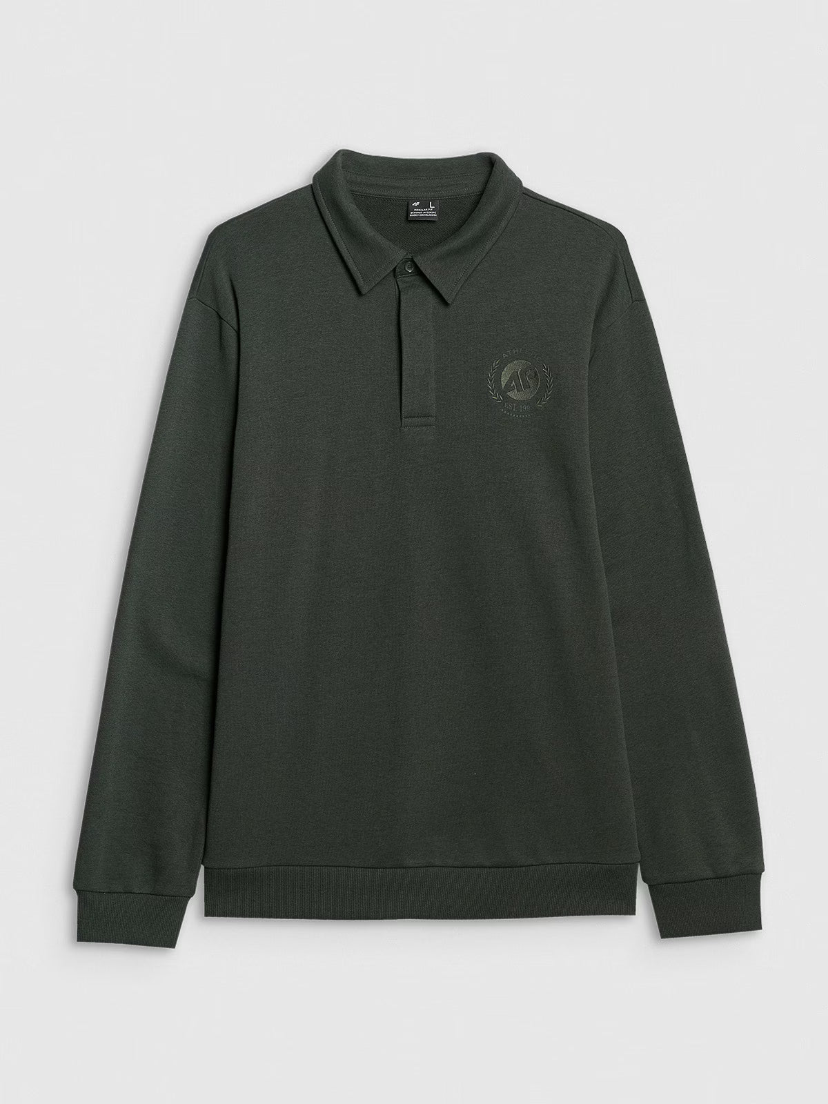 Bluza dresowa regular z kołnierzykiem męska
