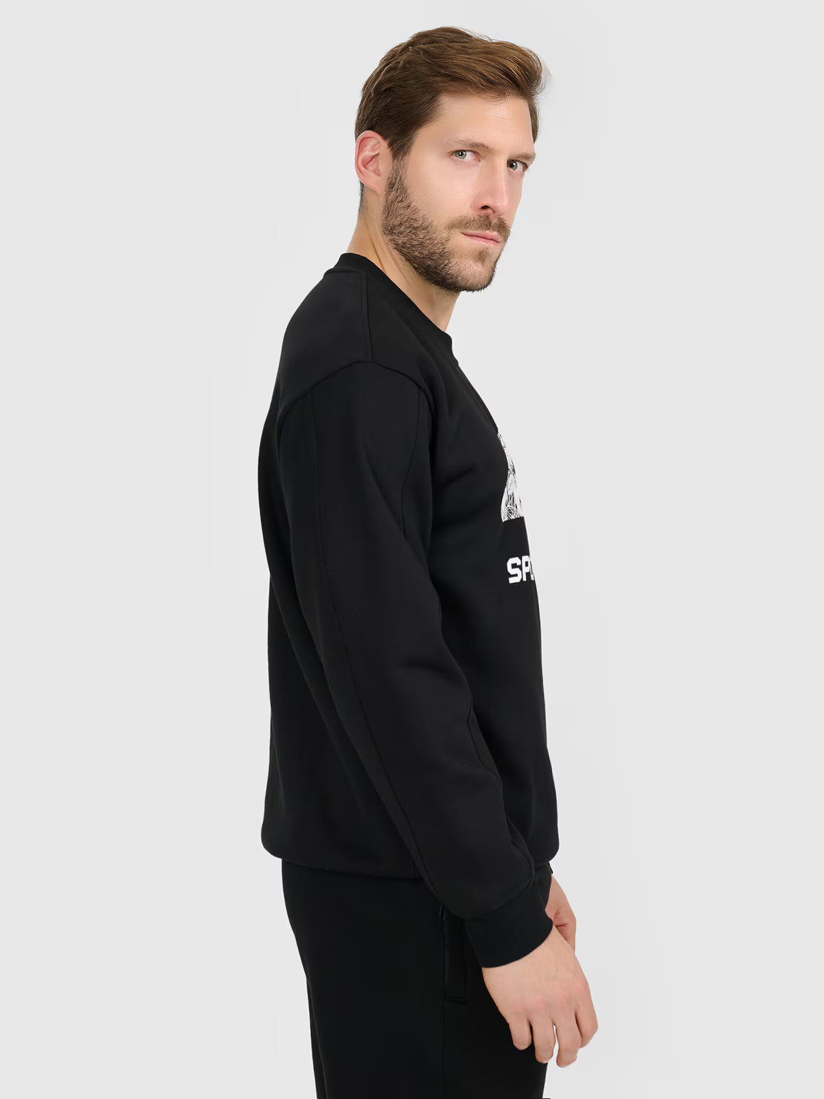 Bluza dresowa nierozpinana bez kaptura męska
